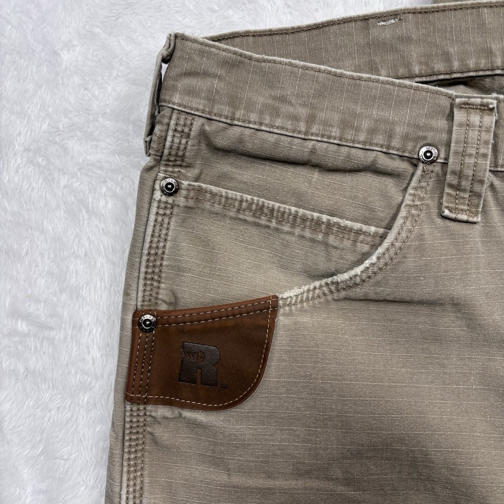 LOT OF 2 Wrangler RIGGS Workwear Ripstop Carpenter Pants Men 40x32 HeavyDuty Tan - Picture 3 of 16